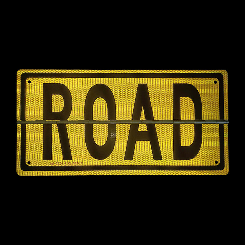 Long Vehicle & Road Train Reflective Aluminum Hinged Sign Plate - 